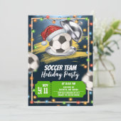 Kerst Voetbal Vakantie Feest Kaart (Staand voorkant)