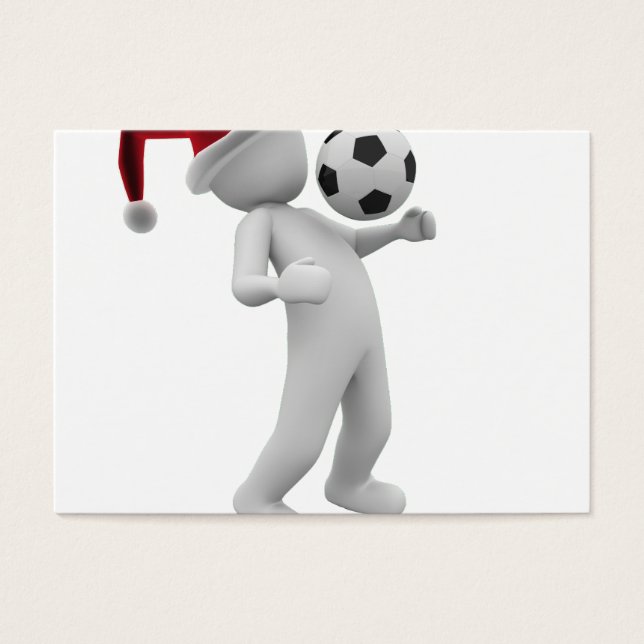 kerst voetbal visitekaartjes (Voorkant)