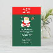 Kerst Voetbalfeest Kaart (Staand voorkant)