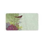Kerst Vogel Retouradreslabels - Etiket (Voorkant)