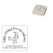 Kerst vogel vakantie retouradres stempel (Gestempeld)