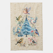 Kerst Vogels Vakantie Handdoek (Verticaal)