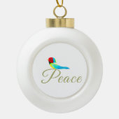 Kerst vogeltje boodschapper van vrede keramische bal ornament (Voorkant)