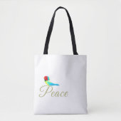 Kerst Vogeltje  Boodschapper van Vrede Tote Bag (Voorkant)