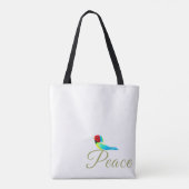 Kerst Vogeltje  Boodschapper van Vrede Tote Bag (Achterkant)