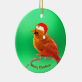 Kerst vogeltje keramisch ornament (Rechts)