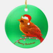 Kerst vogeltje keramisch ornament (Achterkant)