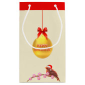 Kerst vogeltje klein cadeauzakje (Achterkant)