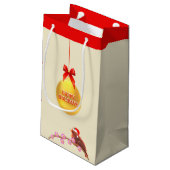 Kerst vogeltje klein cadeauzakje (Achterkant Gekanteld)