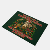 Kerst vogelvoederhuis eekhoorn buffet deurmat (Schuin)