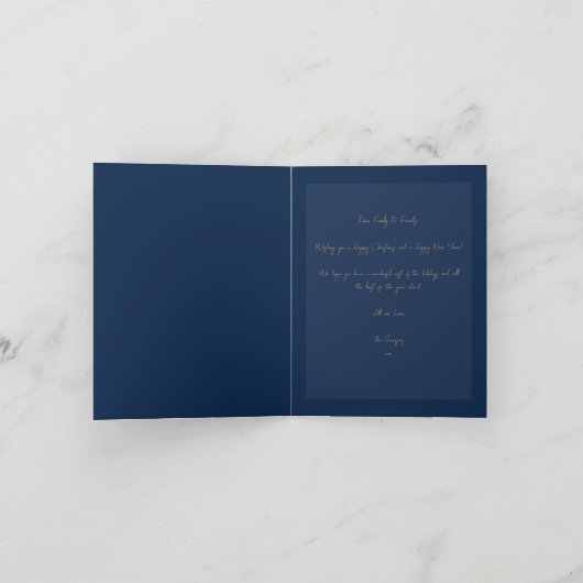 Kerst vol 1 foto modern trendy bladeren feestdagen kaart (Binnen)