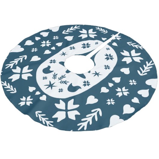 Kerst Volkskunst: Scandinavische Doodle. Kerstboom Rok (Gekanteld)