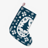 Kerst Volkskunst: Scandinavische Doodle. Kleine Kerstsok (Voorkant (Hangend))