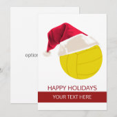 Kerst volleybal Bal Kerstman Hoed Kaarten (Voorkant / Achterkant)