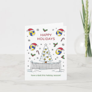 Kerst volleybal Bal Kerstman Hoed Kerstartikelen Feestdagen Kaart