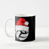 Kerst Volleybal Bal Santa Hat Kerstmis Matching Koffiemok (Links)
