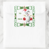 Kerst Volleybal Gift Label (Tas)