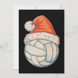 Kerst Volleybal Kerstmannenhoed Sport Kerst Vakant Feestdagenkaart