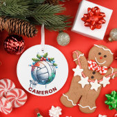 Kerst Volleybal Liefhebber Aangepaste Naam Ornament