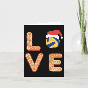 Kerst Volleybal Love Santa Claus Xmas Team SP Kaart