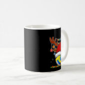 Kerst Volleybal Rendier & Camp; Santa Hat Kerstmis Koffiemok (Voorkant rechts)