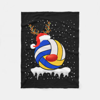 Kerst Volleybal Santa Hat Rendier Xmas Light Fleece Deken