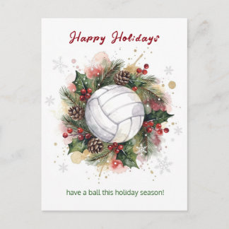 Kerst Volleybal Vakantie Wenskaarten Feestdagenkaart