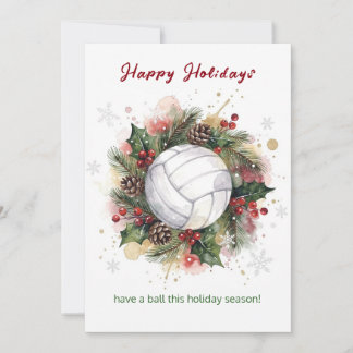 Kerst Volleybal Vakantie Wenskaarten Feestdagenkaart