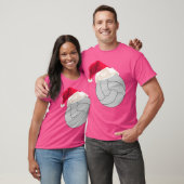Kerst Volleybal Volleybal in Santa Hat T-shirt (Unisex)