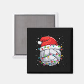 Kerst Volleybal Xmas Santa Sports Pet Ball Ki Magneet (Voorkant / Achterkant)