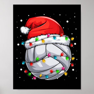 Kerst Volleybal Xmas Santa Sports Pet Ball Ki Poster