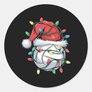 Kerst Volleybal Xmas Santa Sports Pet Ball Ki Ronde Sticker