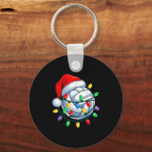 Kerst Volleybal Xmas Santa SRTS Pet Mannen vrouwen Sleutelhanger (Voorkant)