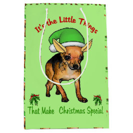 Kerst voor Chihuahua-liefhebbers Medium Cadeauzakje