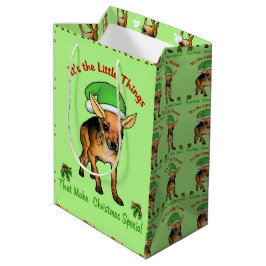 Kerst voor Chihuahua-liefhebbers Medium Cadeauzakje