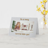 KERST VOOR EEN "SPECIAAL MEISJE" KAART (Gele Bloem)