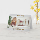 KERST VOOR EEN "SPECIAAL MEISJE" KAART (Gele Bloem)