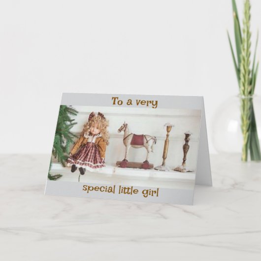 KERST VOOR EEN "SPECIAAL MEISJE" KAART (Voorkant)