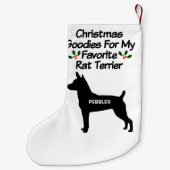 Kerst voor favoriete Rat Terrier hond Kleine Kerstsok (Achterkant)