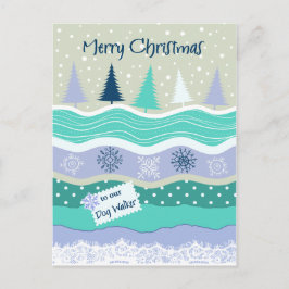 Kerst voor Hond Walker Snowflakes Scrapbooking Feestdagenkaart