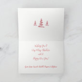 Kerst voor hondenliefhebbers met familienaam feestdagen kaart (Binnen)