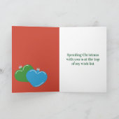 Kerst voor Man Vrouw Vriendje Vriendin Kaart (Binnen)