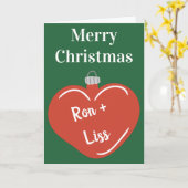 Kerst voor Man Vrouw Vriendje Vriendin Kaart (Gele Bloem)