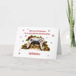 Kerst Voor Oma Game Controller Voeg Een Naam Toe Feestdagen Kaart