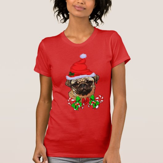 Kerst voor Pug-liefhebbers T-shirt (Voorkant)