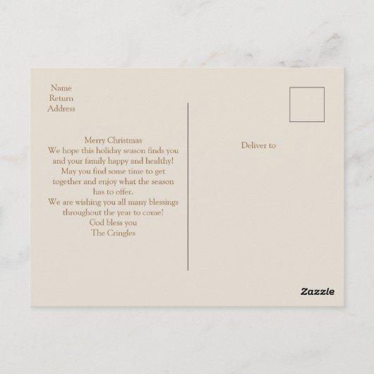 Kerst voor sierdoeleinden briefkaart (Achterkant)