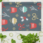 Kerst voor tak en bekers theedoek (Gevouwen)