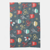 Kerst voor tak en bekers theedoek (Verticaal)