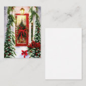 Kerst voordeur budget mini notitiekaartje (Voorkant / Achterkant)