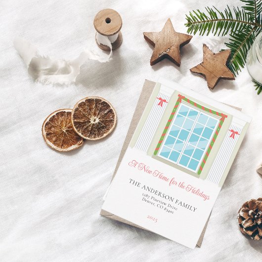 Kerst voordeur Nieuw huis voor de vakantie Kaart